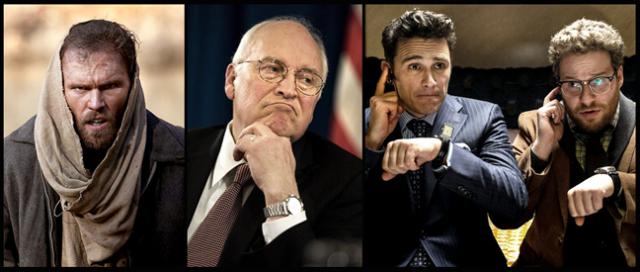 Scott Haze in Child of God; Dick Cheney; James Franco, left, and Seth Rogan up the creek in North Korea